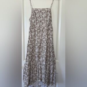 Rails Spaghetti Strap Floral Dress in Cream and Brown